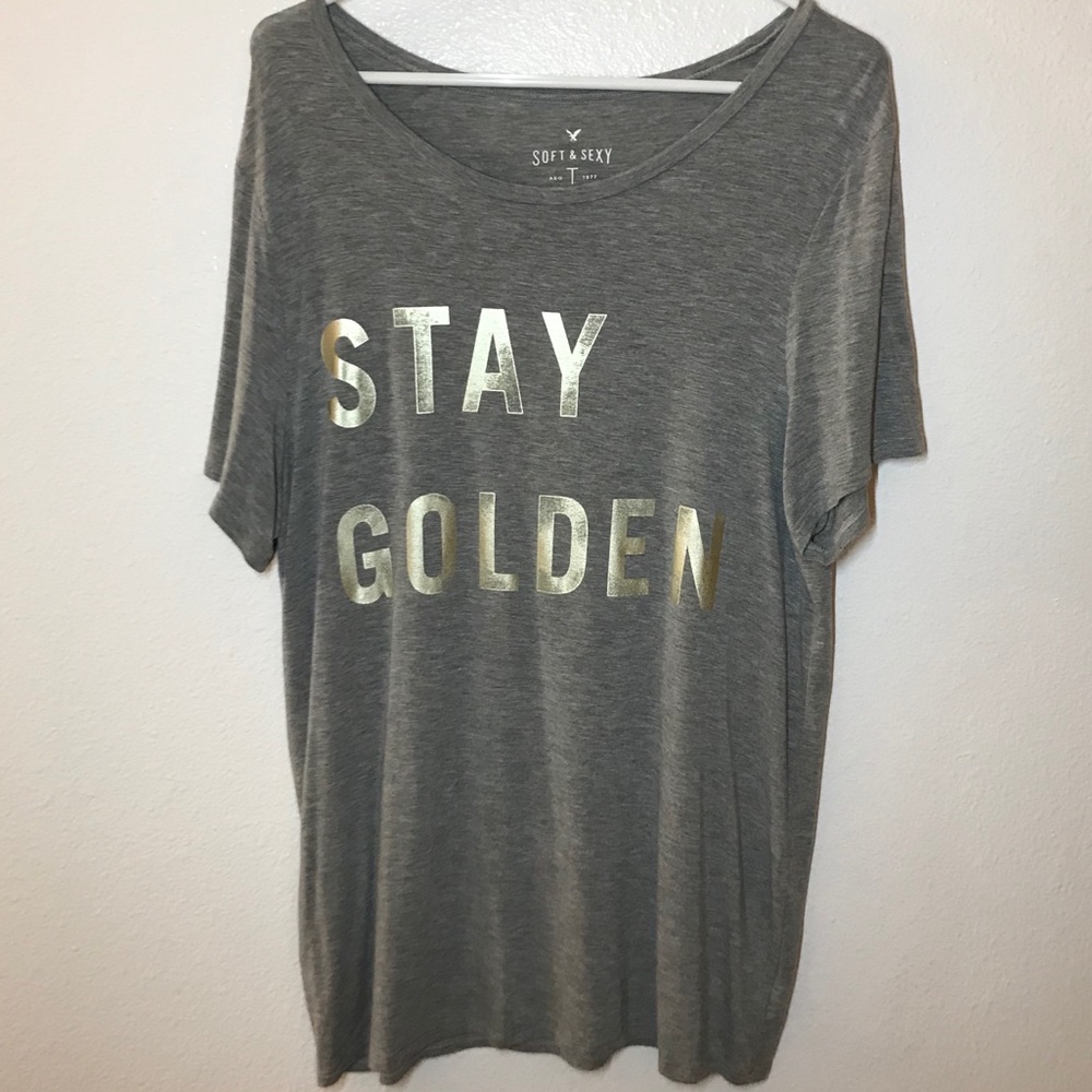 Grey Stay Golden Tee